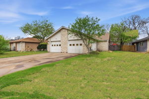 Unit B in foreground (northside). A 3/2 with garage and fenced back-yard.