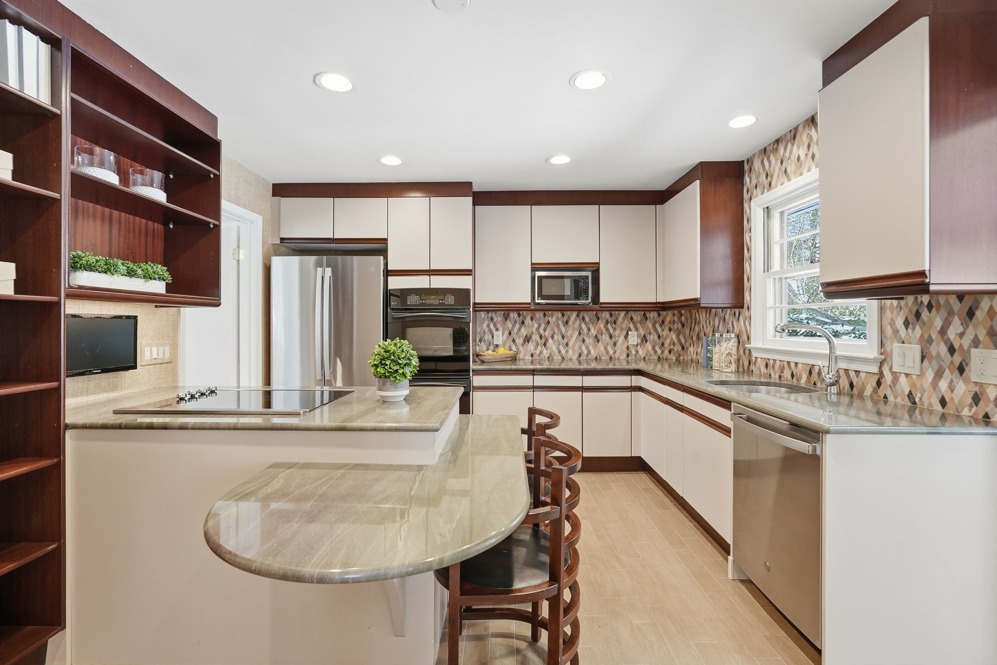 w/ Beautiful Polished Stone Countertops and Ample Cabinetry