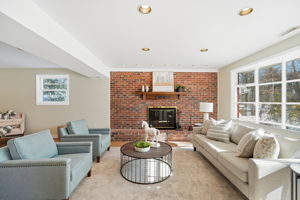 Sun-Filled Family Room w/ Wood Burning Fireplace
