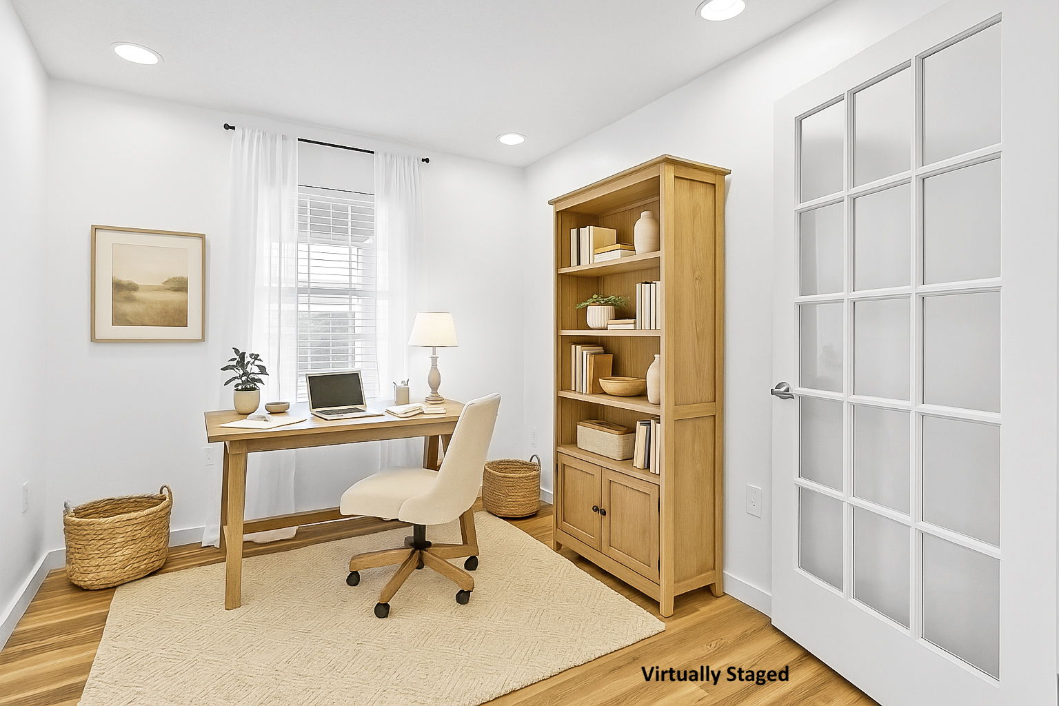 A nice bonus: a french-doored office in addition to the three bedrooms