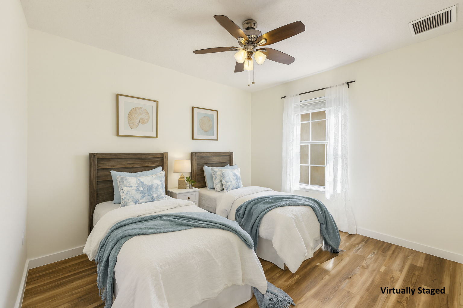ALL bedrooms feature ceiling fans with lights ... a nice convenience!