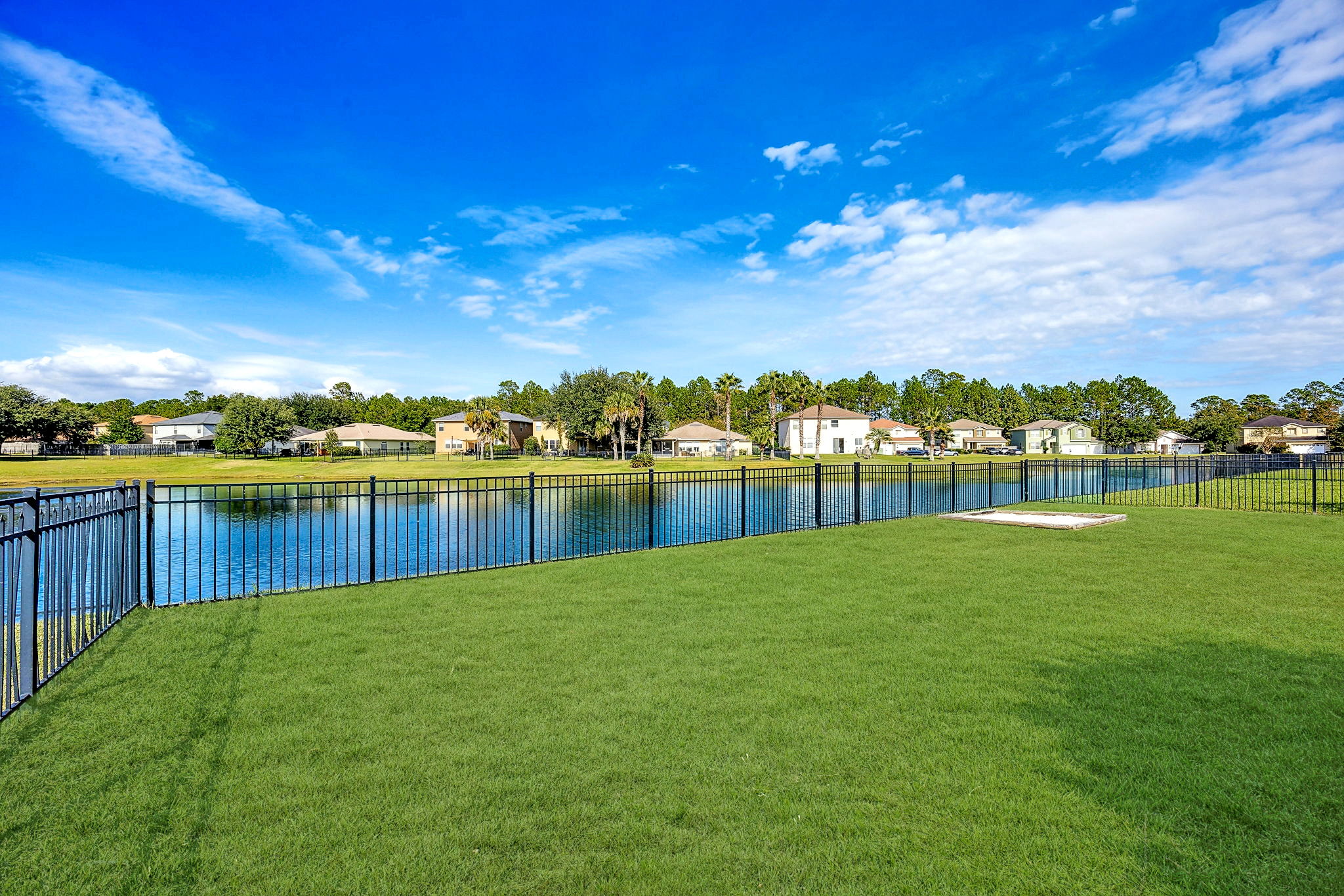 ... and a backyard will full frontage to the lake.