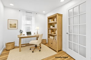 A nice bonus: a french-doored office in addition to the three bedrooms