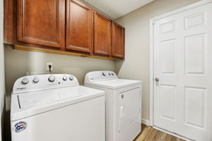 A full sized washer and dryer come with the home