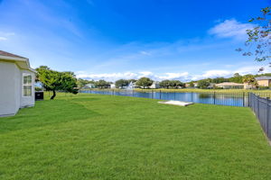 ... while the fenced yard is quite spacious