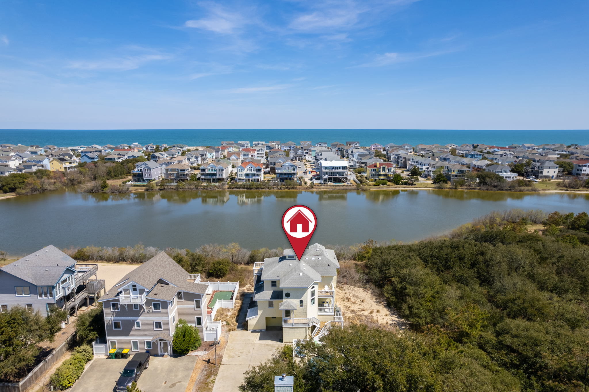 752 Lakeshore Ct | Aerial Front - Marker