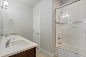 Shared Bathroom - Double Vanity with Private Water Closet