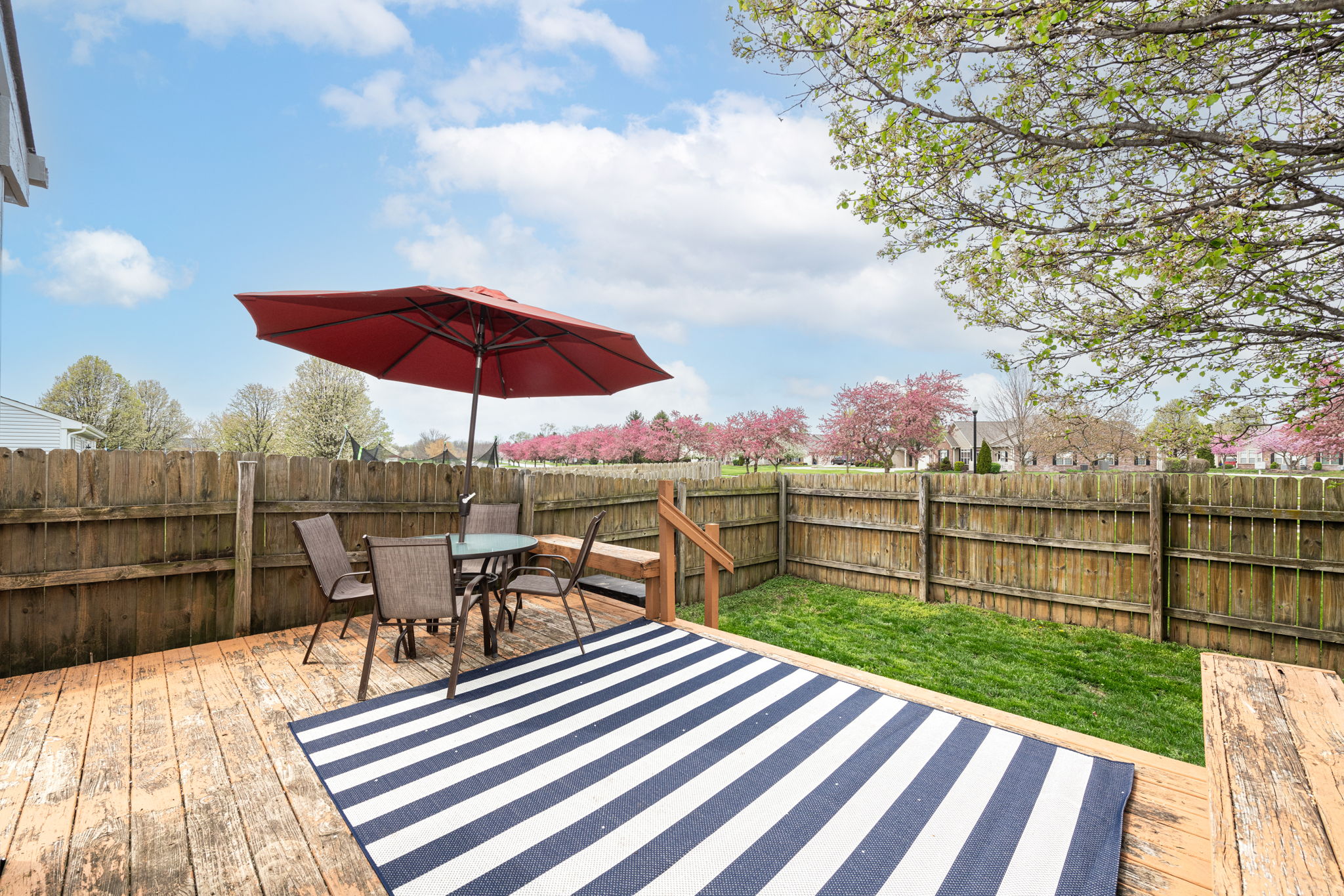 Gather your family and friends for parties & get togethers on this spacious deck with built in seating.