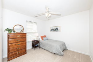 3rd Bedroom with overhead light is perfect for the guest who prefers a cozier room.