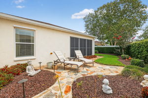 Rear Patio with Privacy Landscaping