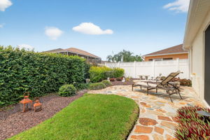 Rear Patio with Privacy Landscaping