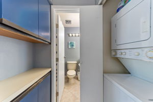 Washer/Dryer /Hall entry to bath