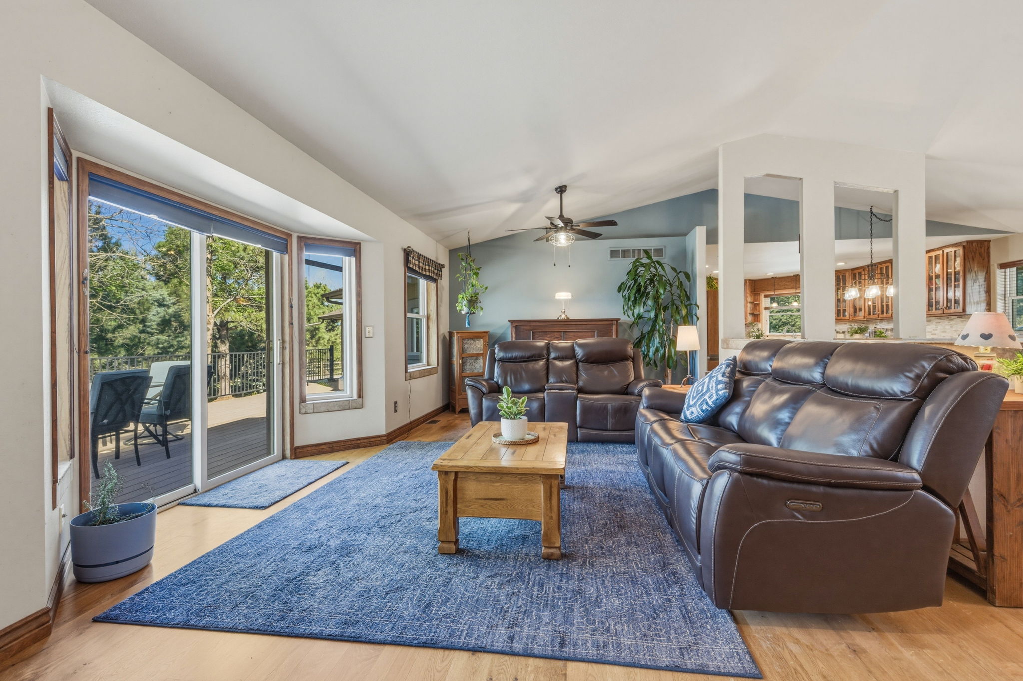 Living Room with walk out to Deck