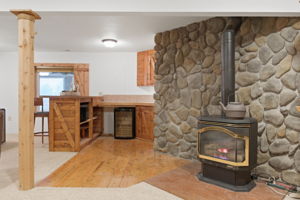 Basement Bar with Gas Stove