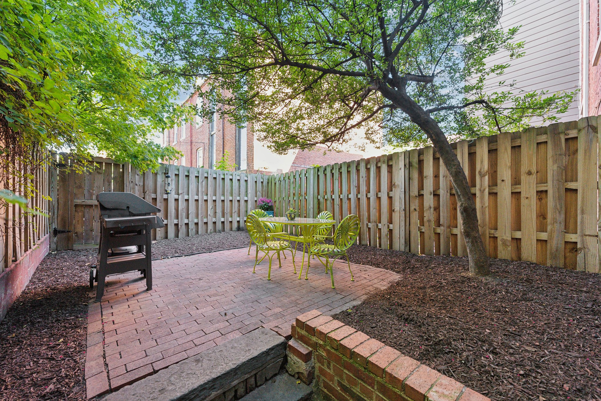 Private Rear Patio off Kitchen