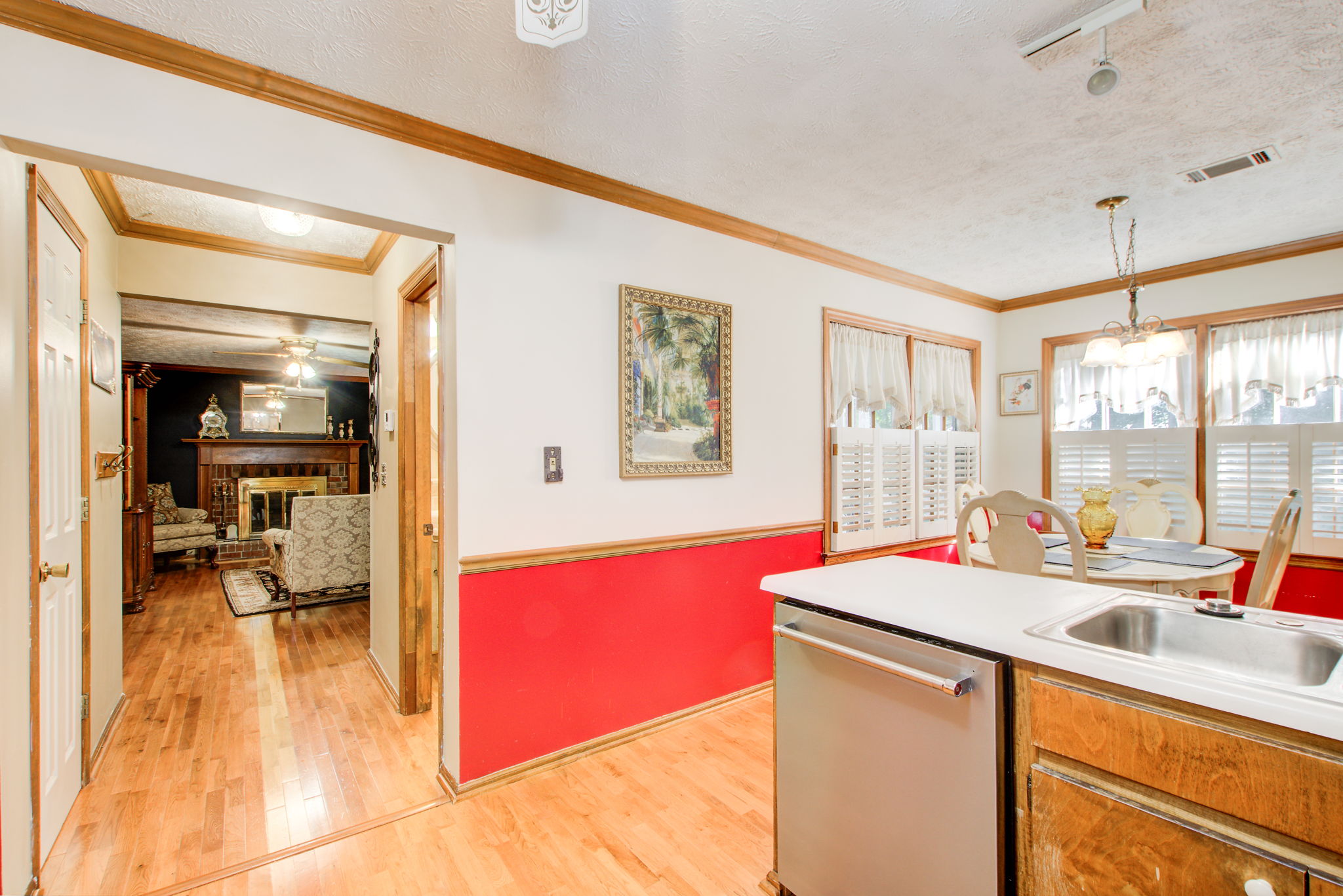 12 Kitchen + BA w Family Room View