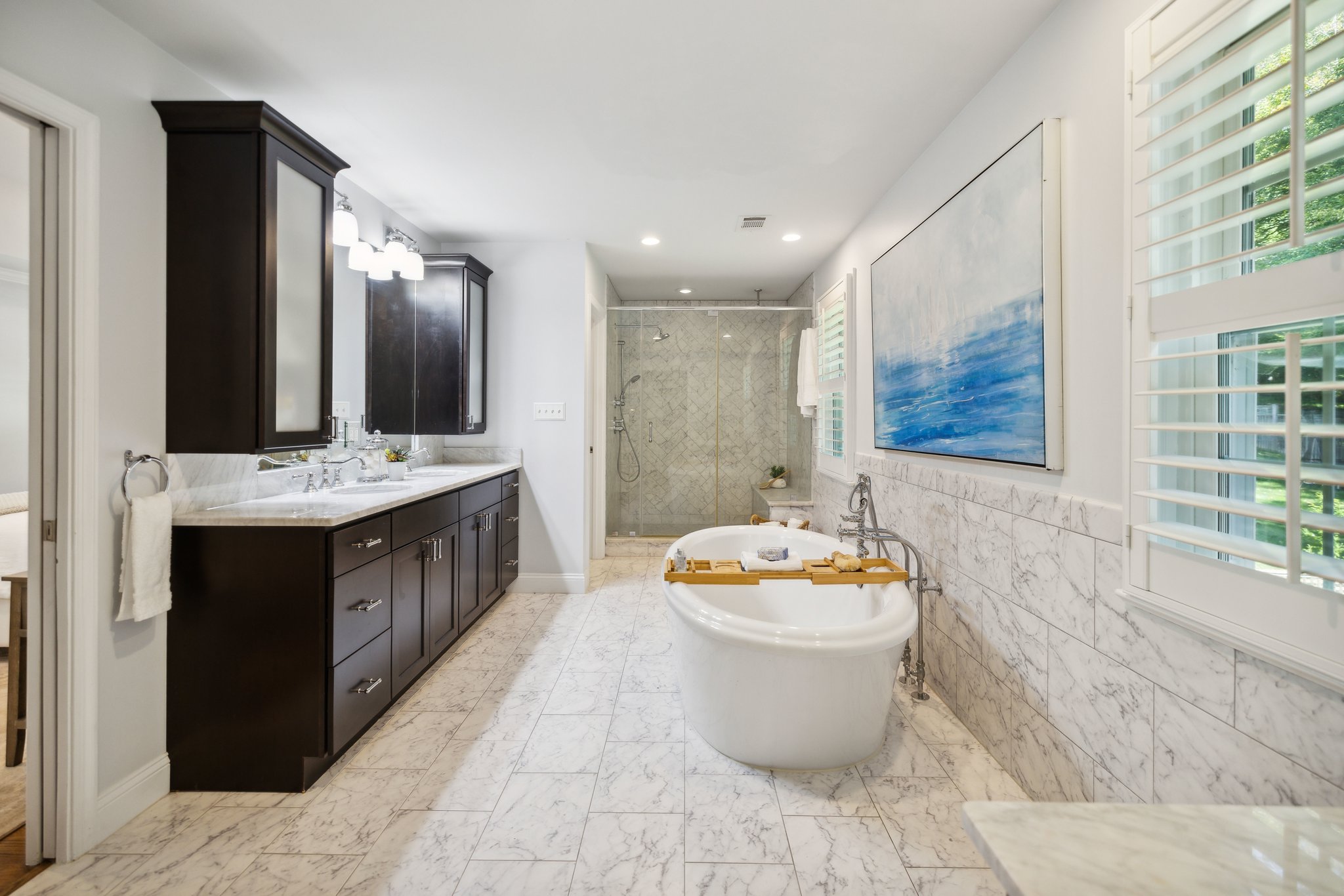 Primary Bathroom with Dual Vanities