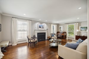 Formal Living Room with Wood-burning Fireplace