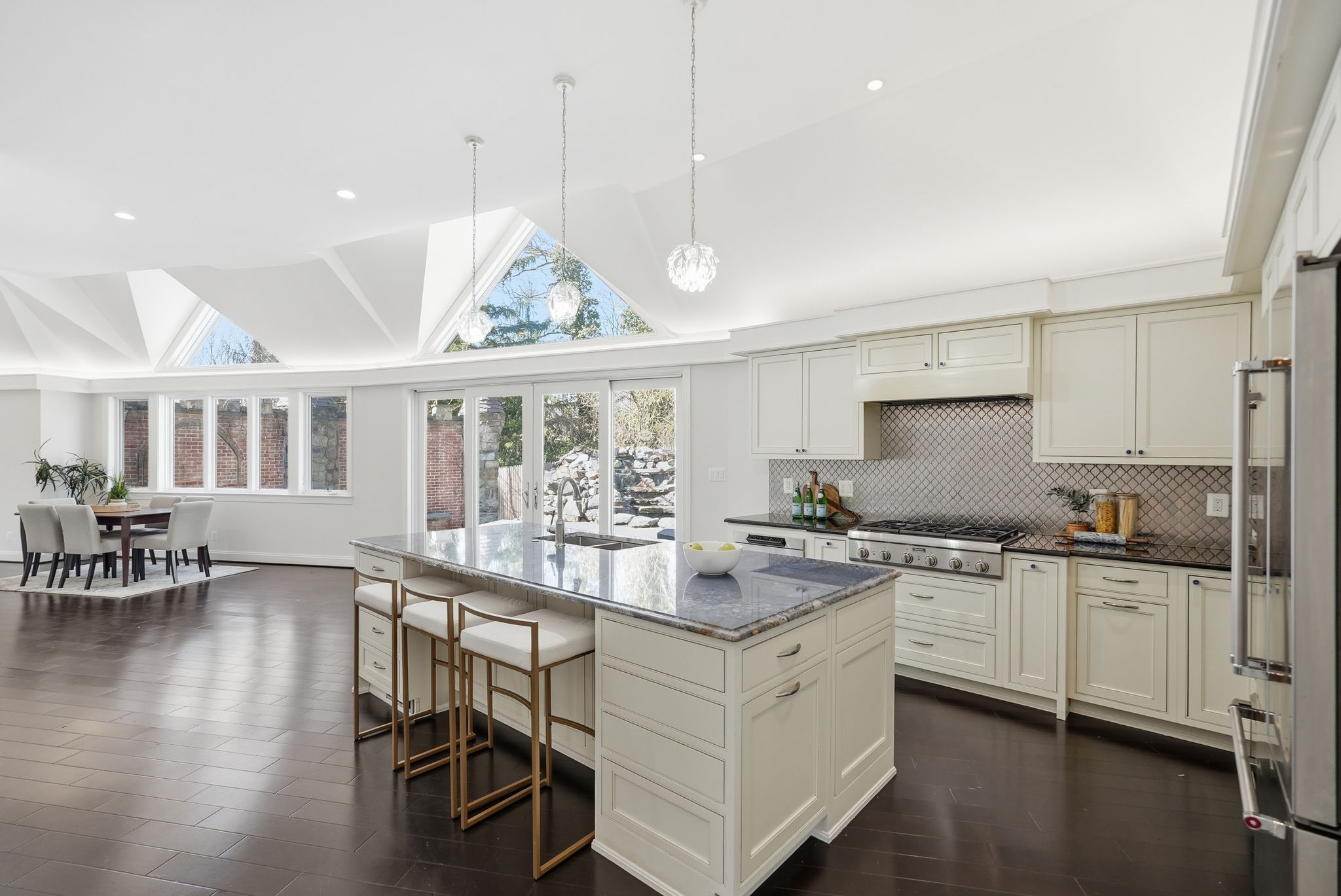 Gourmet Chef's Kitchen with Exceptional Architectural Details