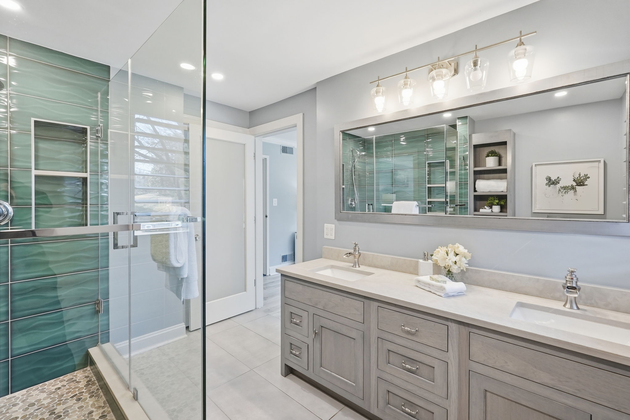 Primary Bathroom with Dual Vanity