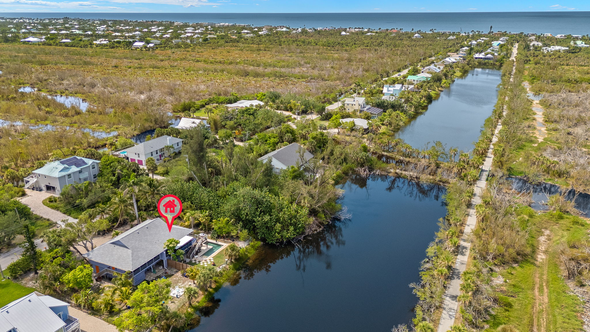 Aerial Rear Exterior 4-marker
