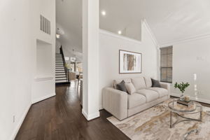 Foyer Area and formal Living room (virtually staged)