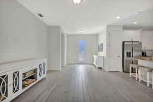 View from Covered Patio to front door