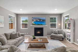 Cozy gas fireplace for cool evenings