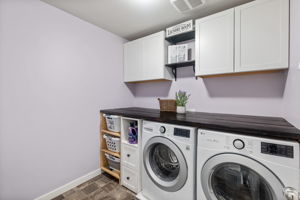 Convenient second floor laundry
