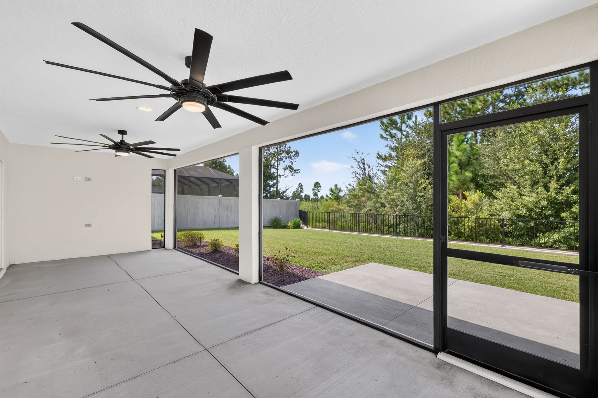 Expansive 28'x11' Lanai with Serene Eagle Preserve Views and PRIVACY Fencing