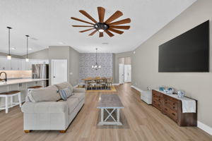 Living, Dining, and Kitchen
