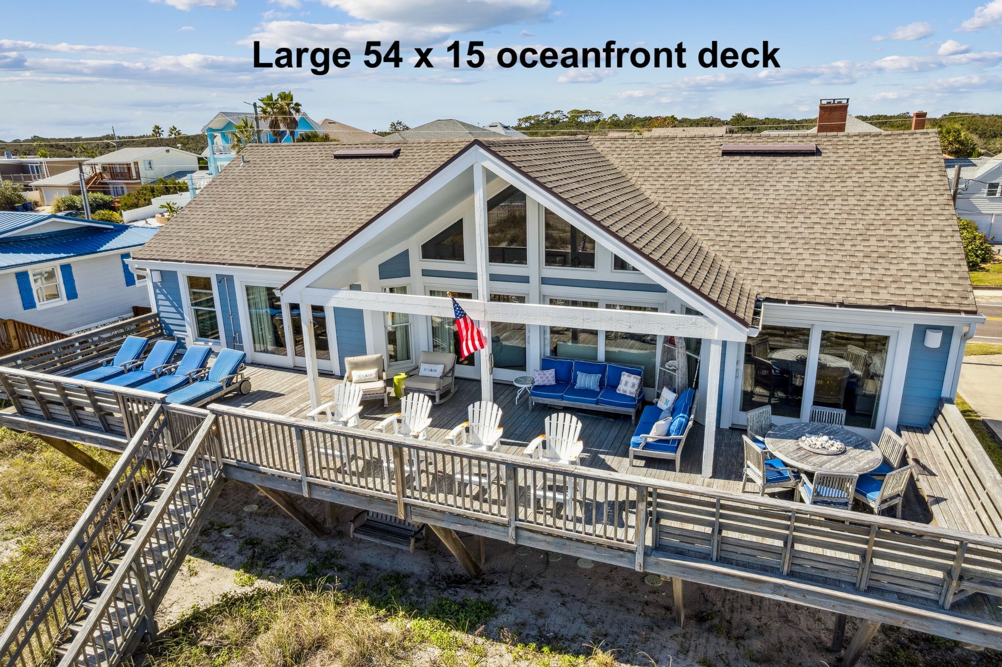 ...with a large 54 x 15 deck that expands the living space outdoors...