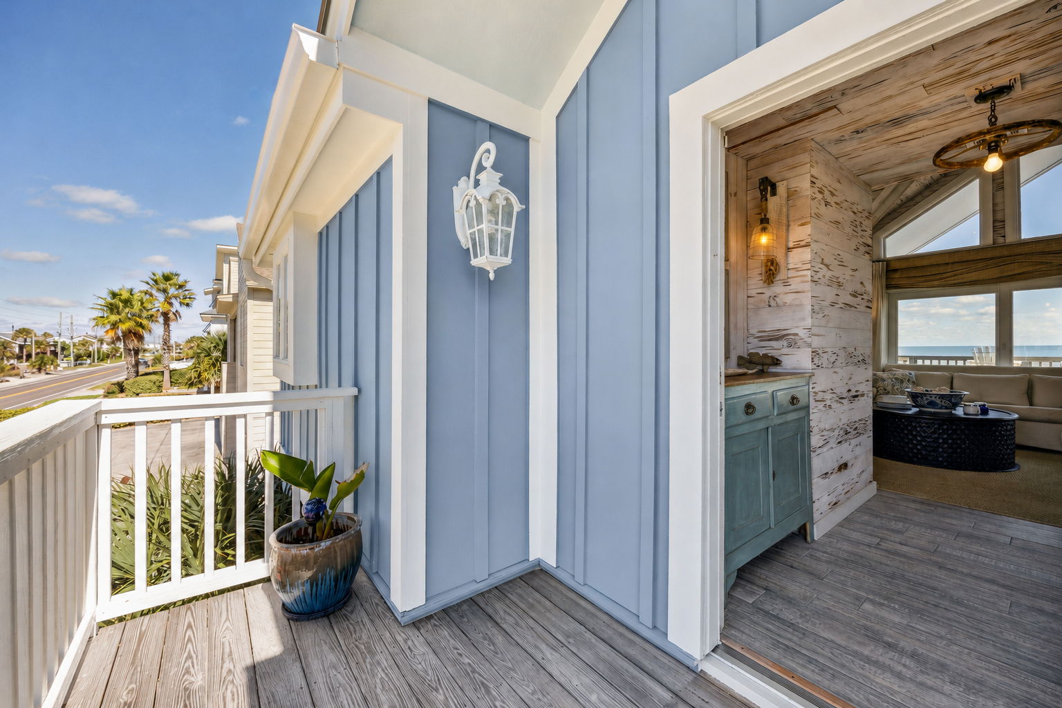 A welcoming entry, framed by durable board-and-batten Hardie board siding, sets the tone inside.