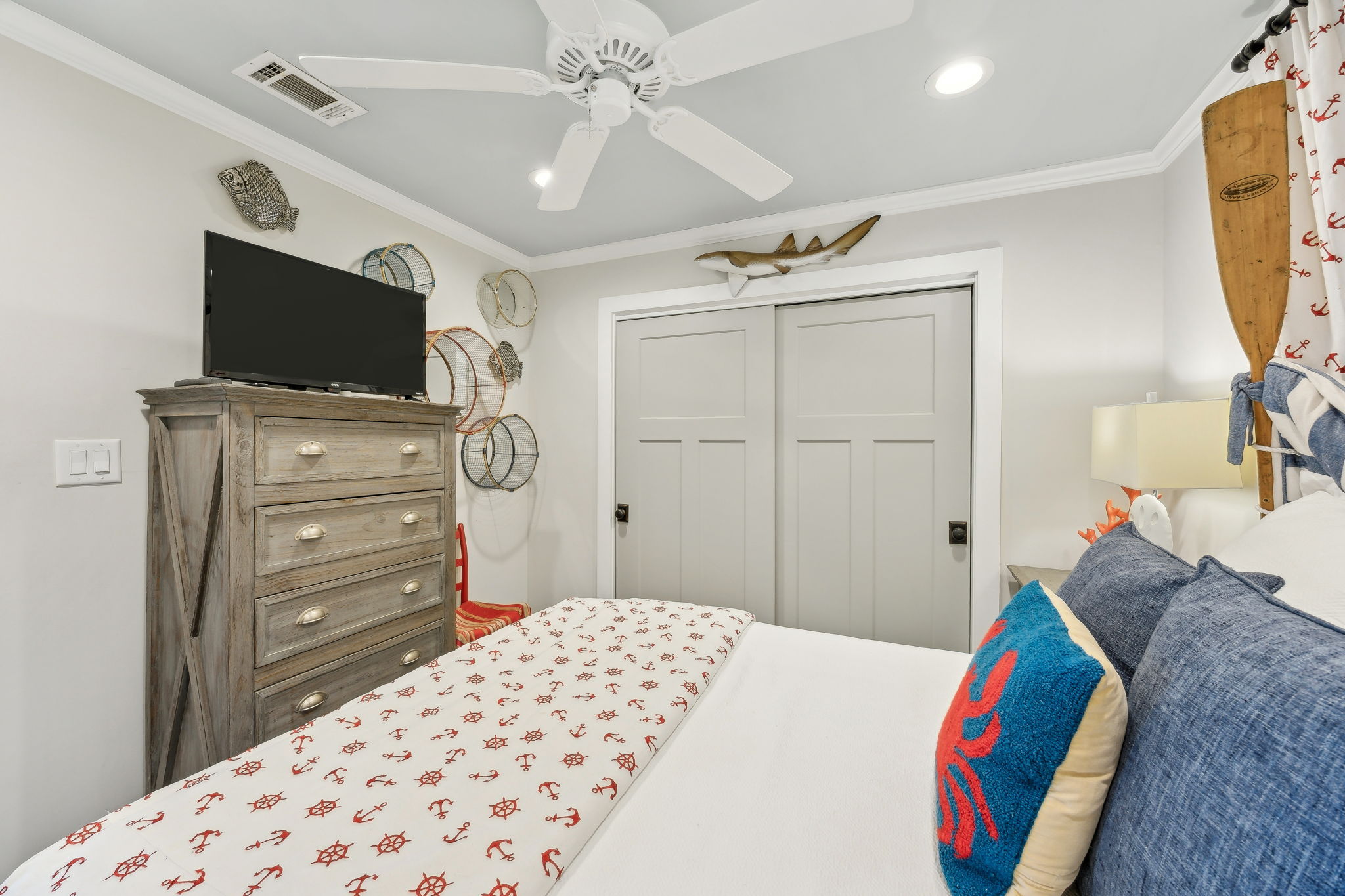 ...plus comfortable furnishings, a TV, and an easy, relaxed feel for overnight guests.