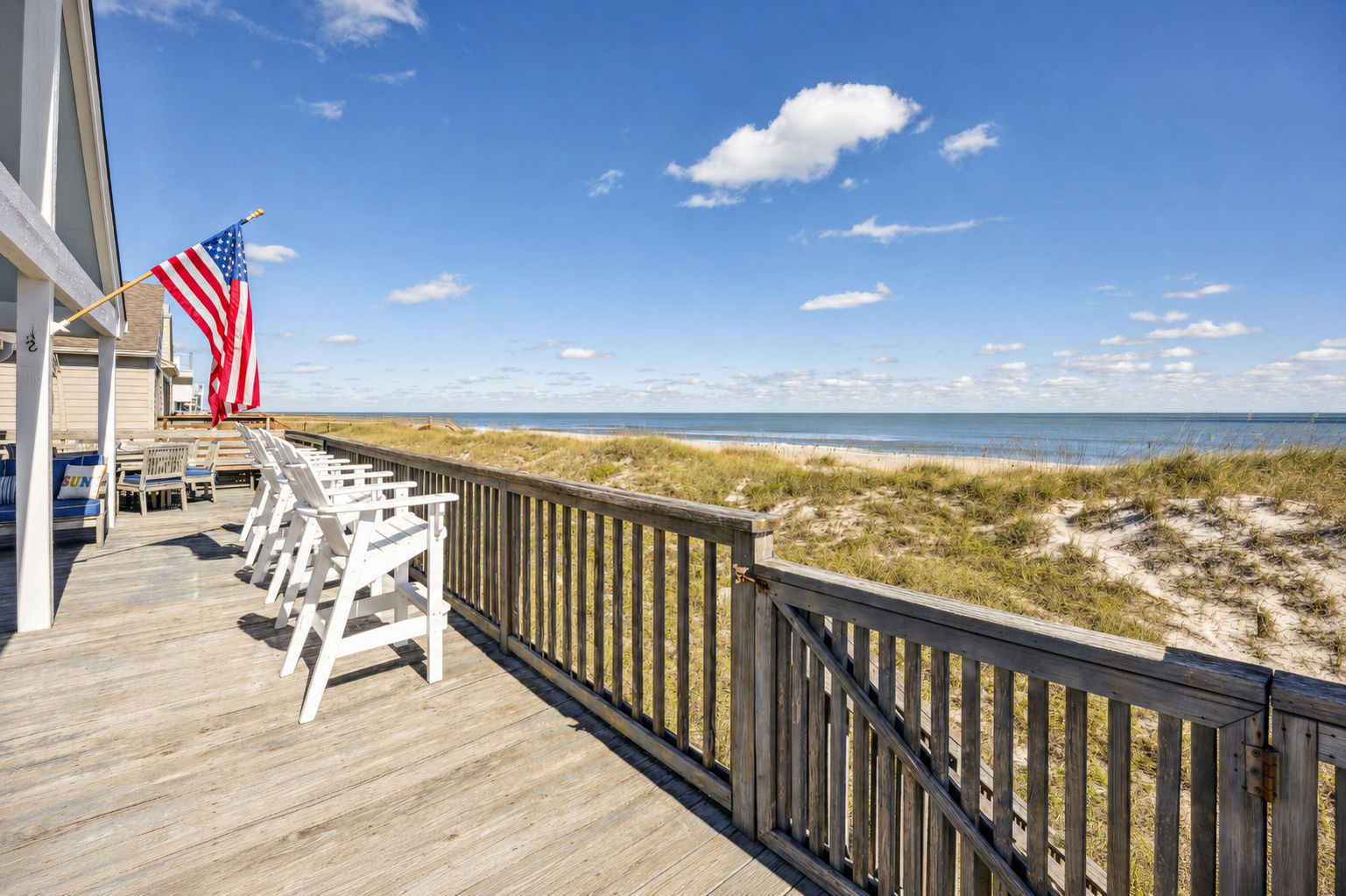 ...with a quieter, more private stretch of shoreline just beyond your deck.