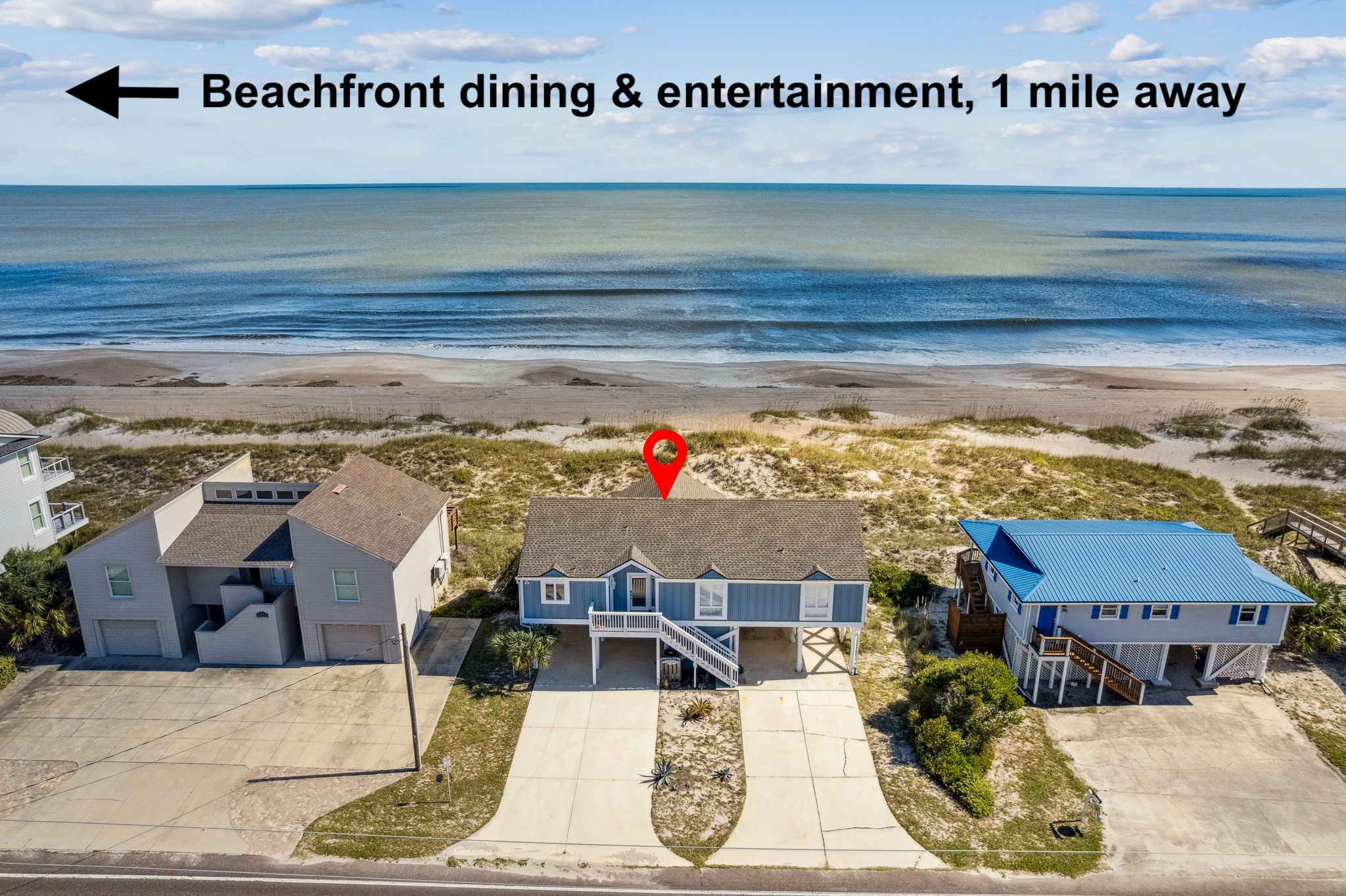 And while the setting feels private and removed, beachfront dining and entertainment are just 1 mile away.