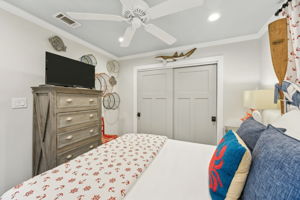 ...plus comfortable furnishings, a TV, and an easy, relaxed feel for overnight guests.