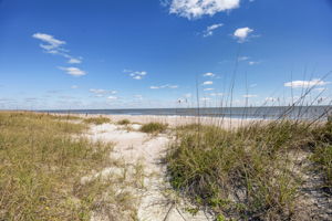 A short sandy path leads you straight to the shoreline...