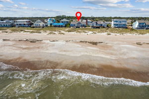From the water, you can see just how beautifully the home sits along this stretch of Amelia Island beach.