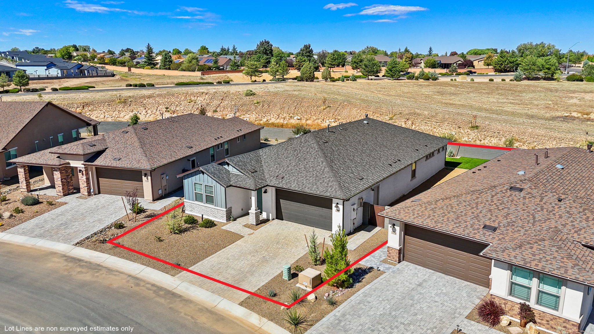 Aerial Front (3) Lot Lines