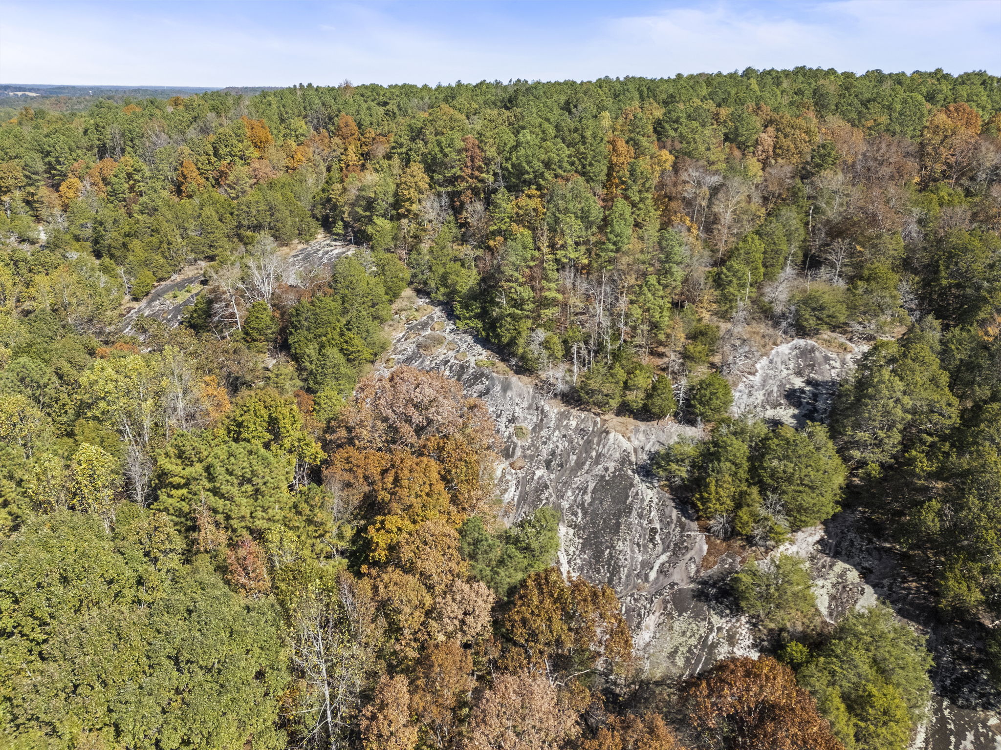 The bluffs high above