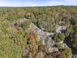 The bluffs high above