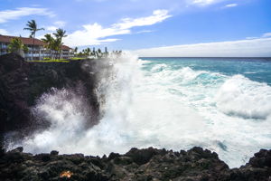 Oceanfront Cliff Waves