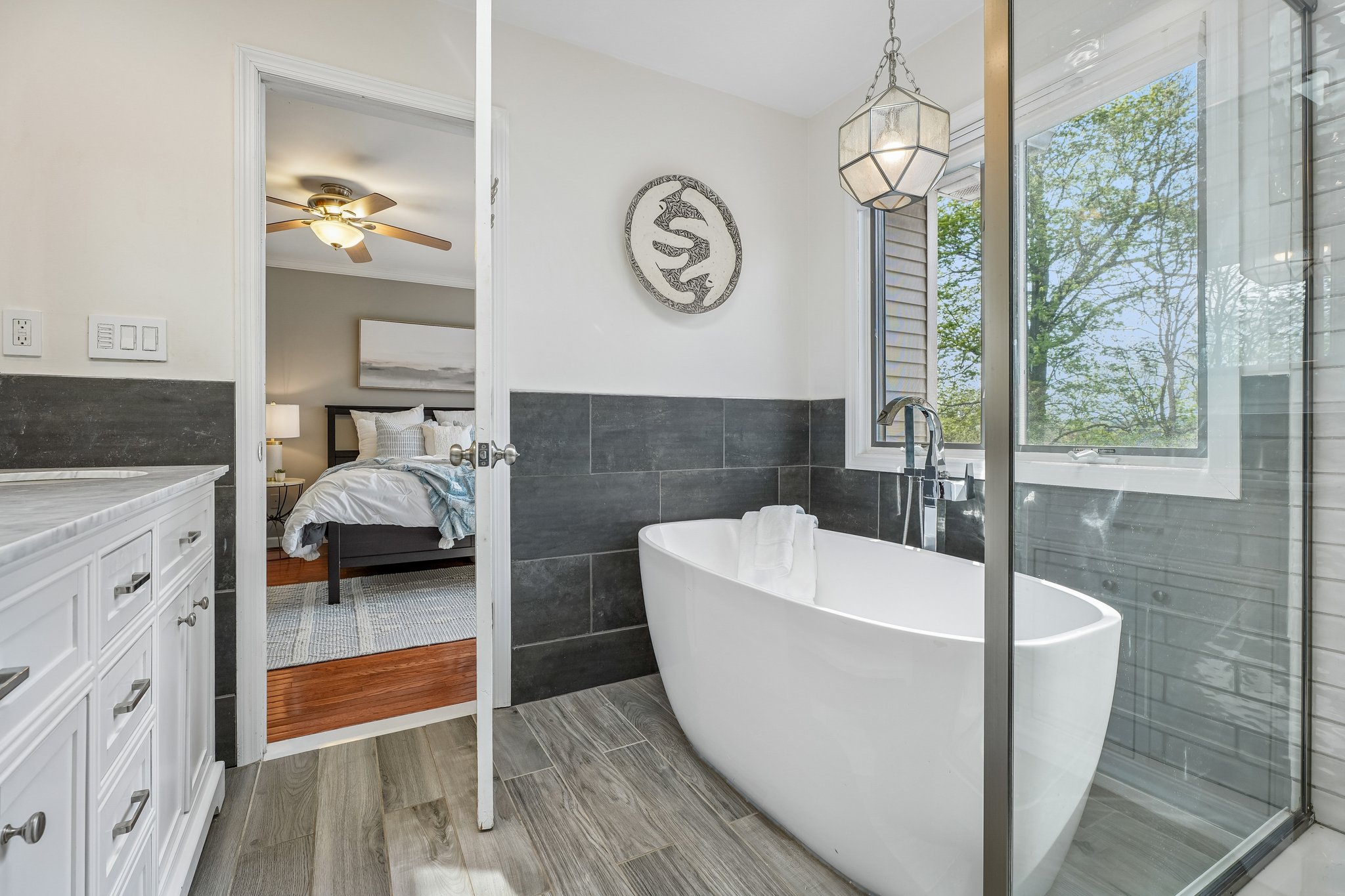 A primary bath designed for slowing down - soak, unwind, and reset at the end of the day.