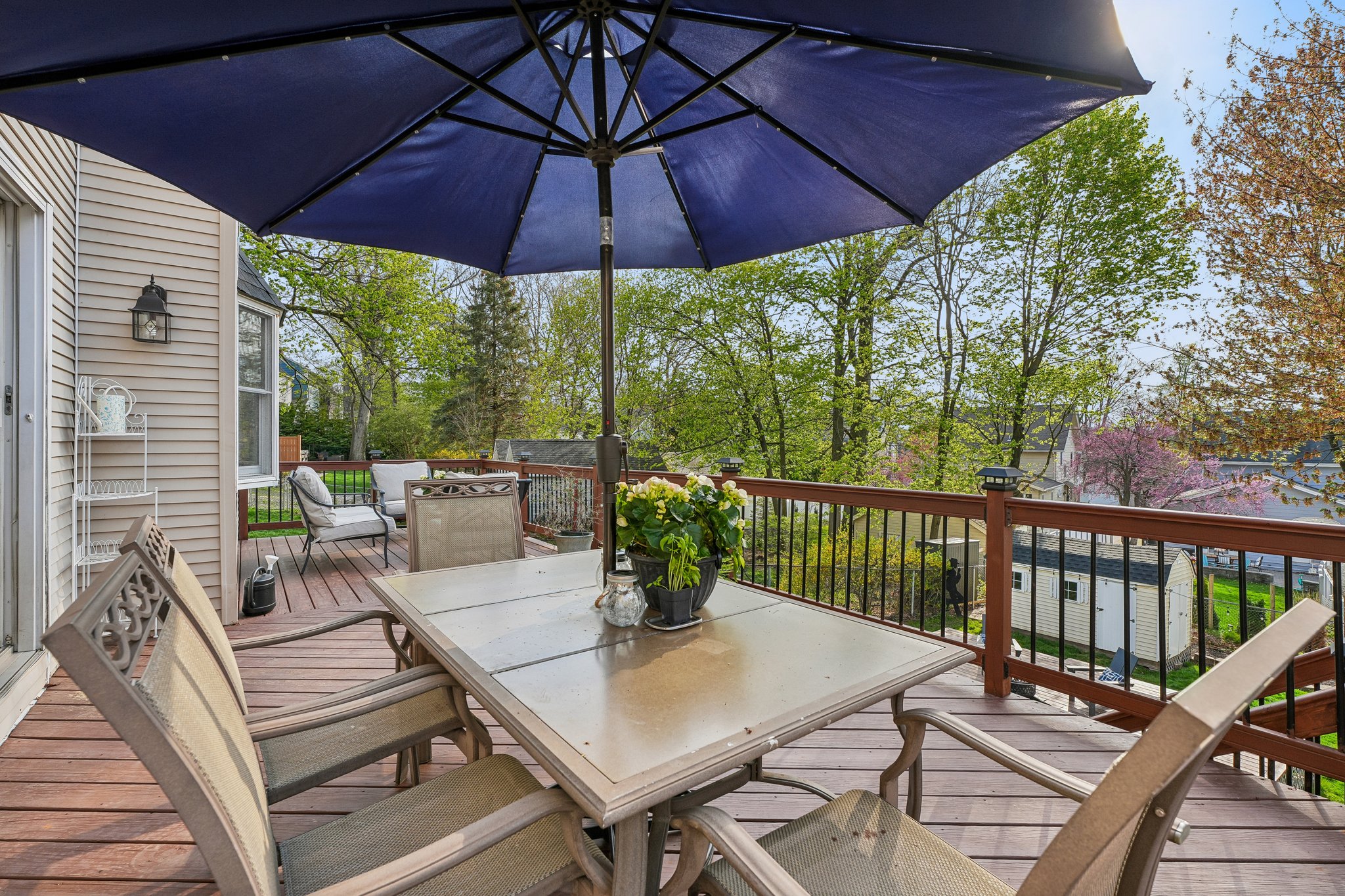 Dinner outside just feels better here - shaded, spacious, and perfectly positioned for long, easy evenings.