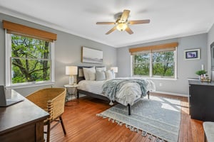 Primary ensuite - A calming 2nd floor retreat with leafy views and soft light - the kind of space that invites you to exhale and stay awhile.