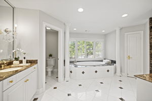 Primary Bath w/Soaking Tub &  Glass Marble Shower