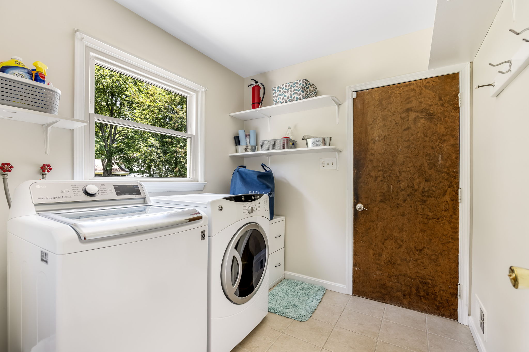 Laundry Room on main level with garage access