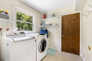 Laundry Room on main level with garage access