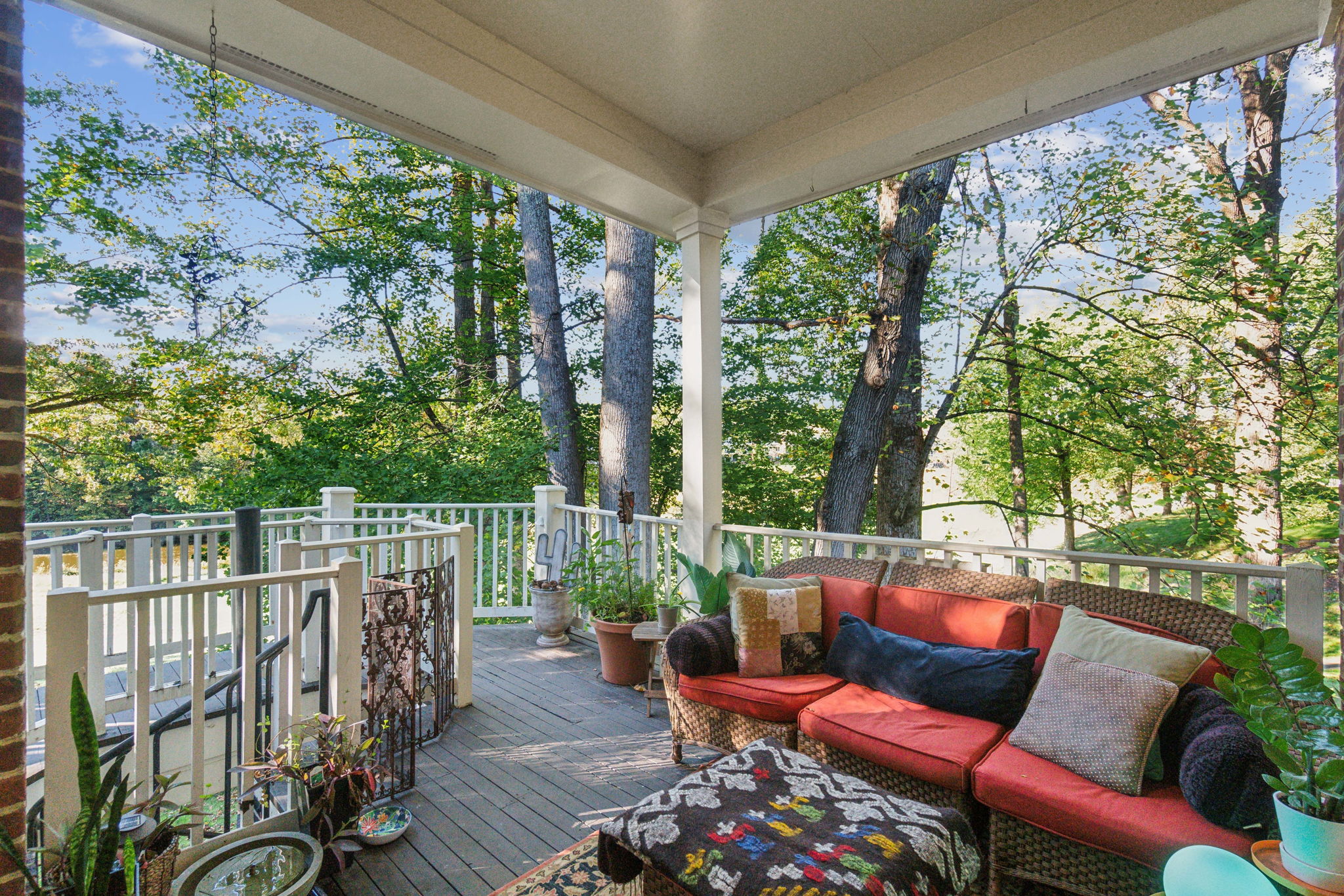 Wraparound deck overlooking golf course